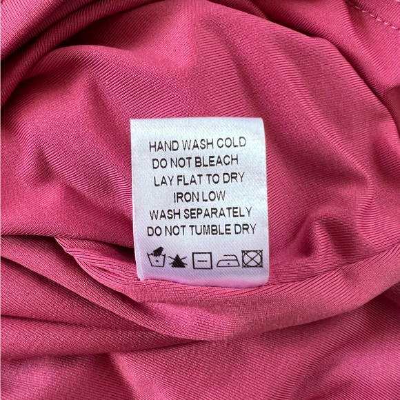 🆕💕 Revolve x MORE TO COME Gianna One Shoulder Dress Rose Pink - Size M - Picture 10 of 11